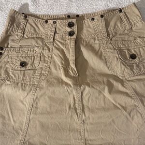 VTG Faded Glory Vintage Tan Button-Front Skirt Y2K vintage 30” length